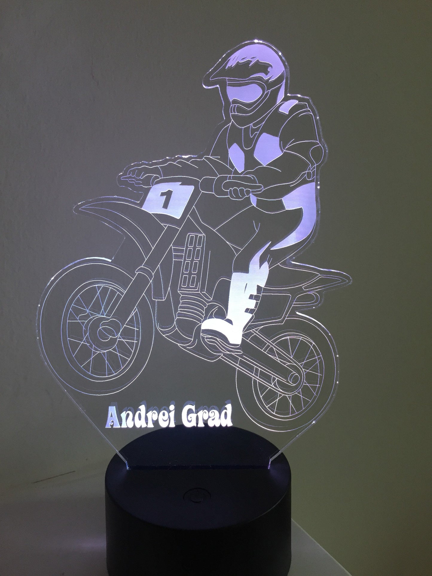 Mountain Motorcycles Motocross 3D Illusion Smart APP Control 3D Illusion Night Light Bluetooth,Music,7&16M Color Mobile App,Made in UK