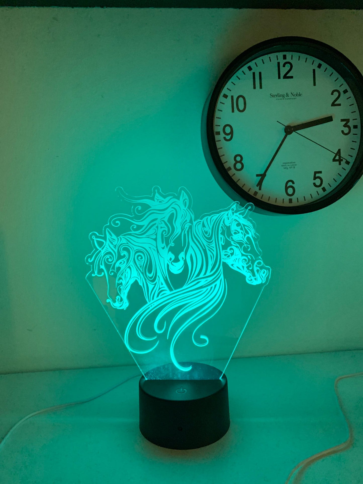 Horses Personalized 3D Illusion Smart APP Control 3D Illusion Night Light Bluetooth,Music,7&16M Color Mobile App,Made in UK