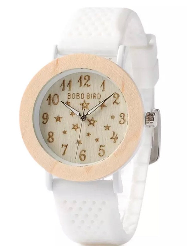 Personalised Bobo Bird Women’s Wooden Quartz Watch – Custom Engraved Gift for Her