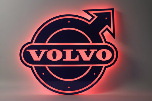 Volvo LED Truck Interior Mirror Light Board | 12/24V | Remote Dimmer| 5 colors