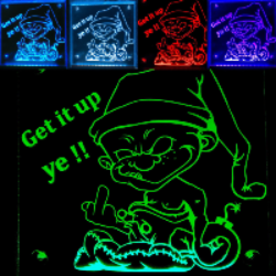 Personalised Truck Interior Engraved USB LED Light 300x100mm – RGB Cabin Light with Remote Control 12V/24V