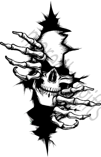 Skull In The Wall SVG | Laser Cut Vector File | CNC, Cricut, Plasma, Metal Art | Instant Download