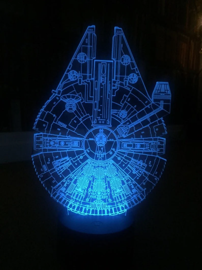 Millennium Falcon Instant Dwnload file SVG,PNG,PDF,DXF,JPG,CDR For 3d Illusion lamp