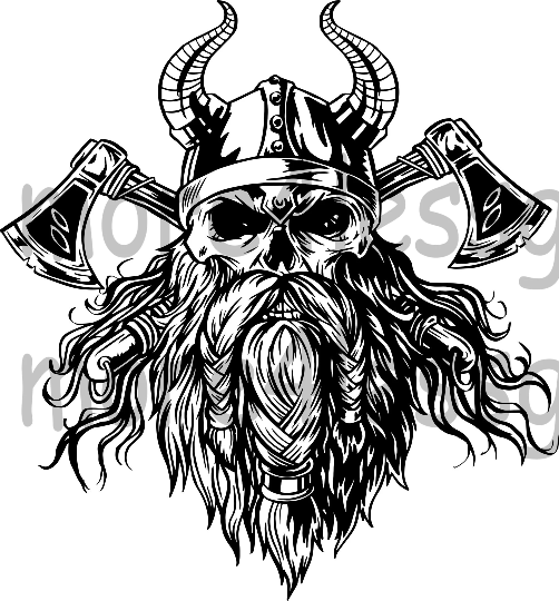 Viking Skull Face Instant Dwnload file SVG,PNG,PDF,DXF,JPG,CDR For 3d Illusion lamp