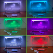 Trucks Interior Engraved Usb Led Light RGB Remote Control 300x100 mm