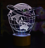 Fly the World Earth Globe,Personalized 3D Illusion Smart APP Control 3D Illusion Night Light Bluetooth,Music,7&16M Color Mobile Ap