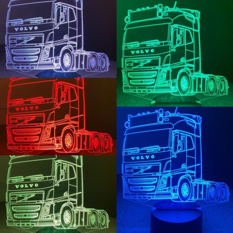 Volvo FH4 Truck 3D Illusion Smart APP Control 3D Illusion Night Light Bluetooth,Music,7&16M Color Mobile App,Made in UK