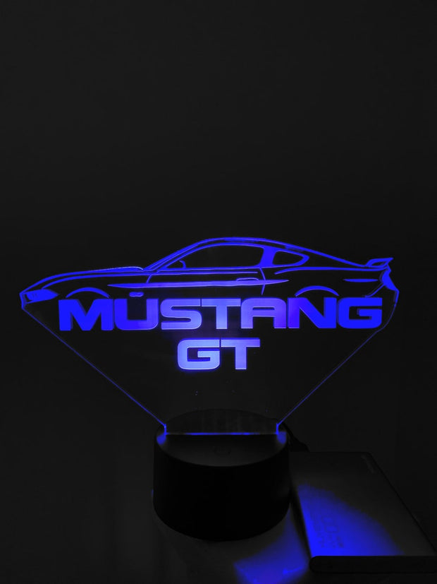 Mustang GT,Personalized 3D Illusion Smart APP Control 3D Illusion Night Light Bluetooth,Music,7&16M Color Mobile App,Made in UK