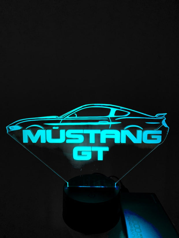 Mustang GT,Personalized 3D Illusion Smart APP Control 3D Illusion Night Light Bluetooth,Music,7&16M Color Mobile App,Made in UK