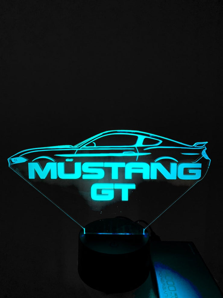 Mustang GT,Personalisierte 3D-Illusion Smart APP-Steuerung 3D-Illusion-Nachtlicht Bluetooth,Musik,7&amp;16M Color Mobile App,Hergestellt in Großbritannien