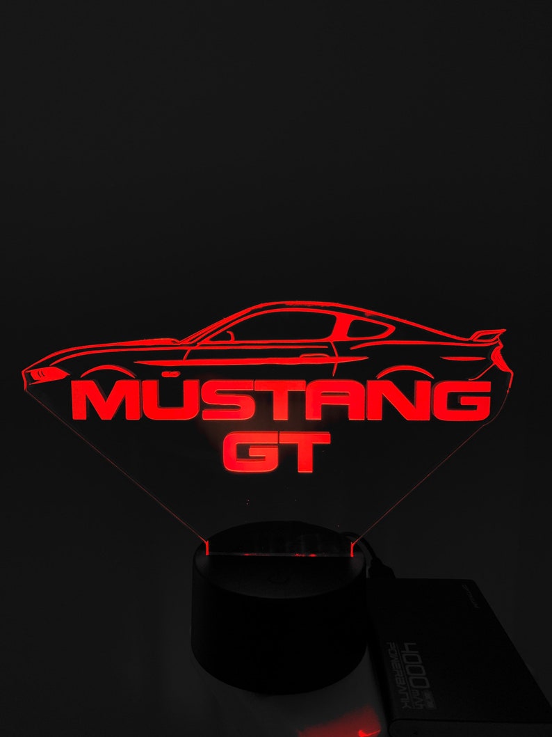 Mustang GT,Personalized 3D Illusion Smart APP Control 3D Illusion Night Light Bluetooth,Music,7&16M Color Mobile App,Made in UK
