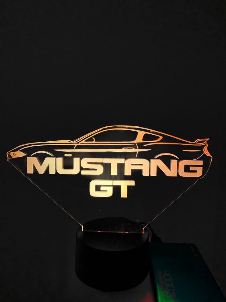 Mustang GT,Personalisierte 3D-Illusion Smart APP-Steuerung 3D-Illusion-Nachtlicht Bluetooth,Musik,7&amp;16M Color Mobile App,Hergestellt in Großbritannien