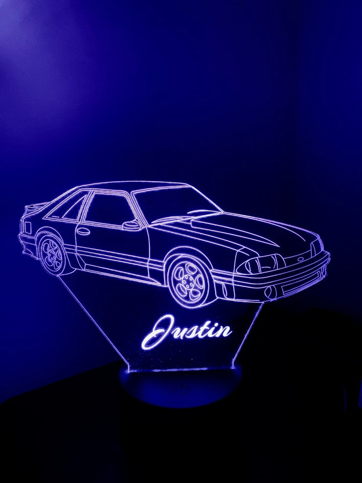 Mustang GT Personalized 3D Illusion Smart APP Control 3D Illusion Night Light Bluetooth,Music