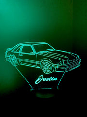 Mustang GT Personalized 3D Illusion Smart APP Control 3D Illusion Night Light Bluetooth,Music