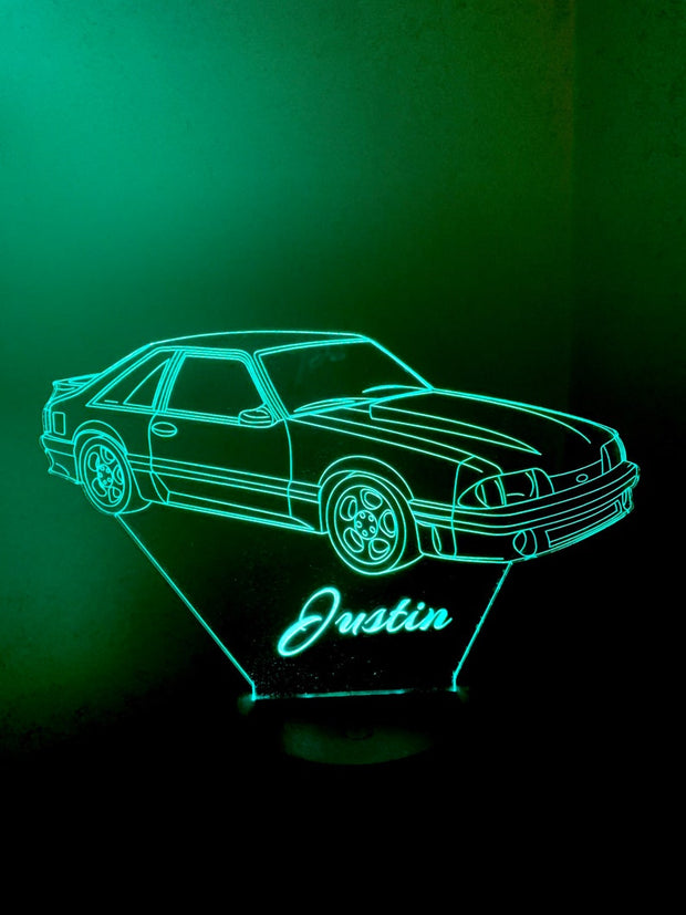 Mustang GT Personalized 3D Illusion Smart APP Control 3D Illusion Night Light Bluetooth,Music