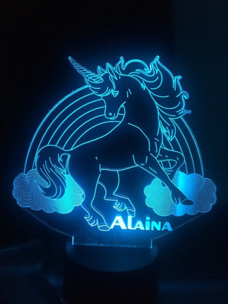 Unicorn 3D Illusion Smart APP Control 3D Illusion Night Light Bluetooth,Music,7&16M Color Mobile App,Made in UK