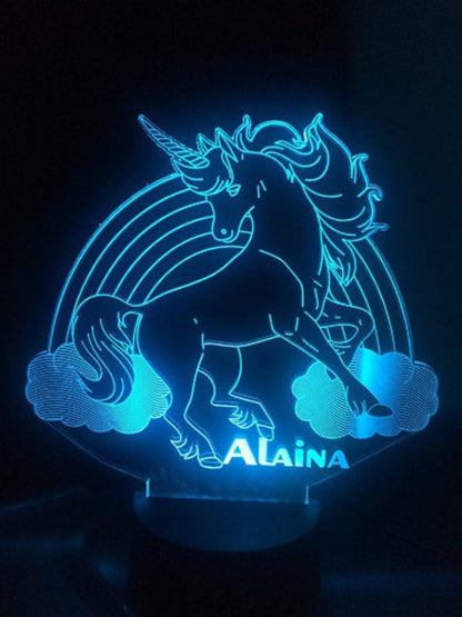 Unicorn 3D Illusion Smart APP Control 3D Illusion Night Light Bluetooth,Music,7&16M Color Mobile App,Made in UK