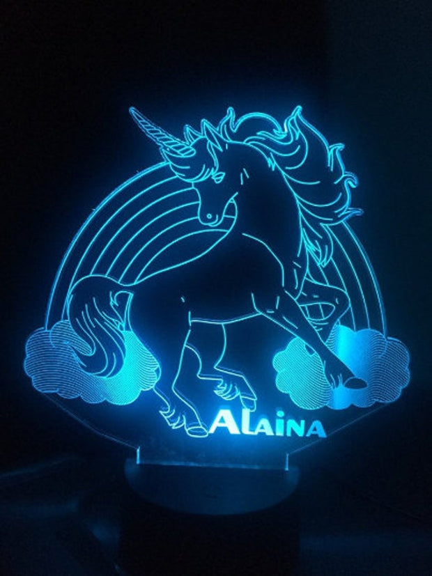 Unicorn 3D Illusion Smart APP Control 3D Illusion Night Light Bluetooth,Music,7&16M Color Mobile App,Made in UK