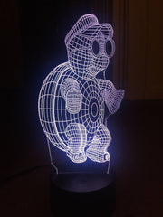 Turtle,Personalized 3D Illusion Smart APP Control 3D Illusion Night Light Bluetooth,Music,7&16M Color Mobile App Handmade in UK