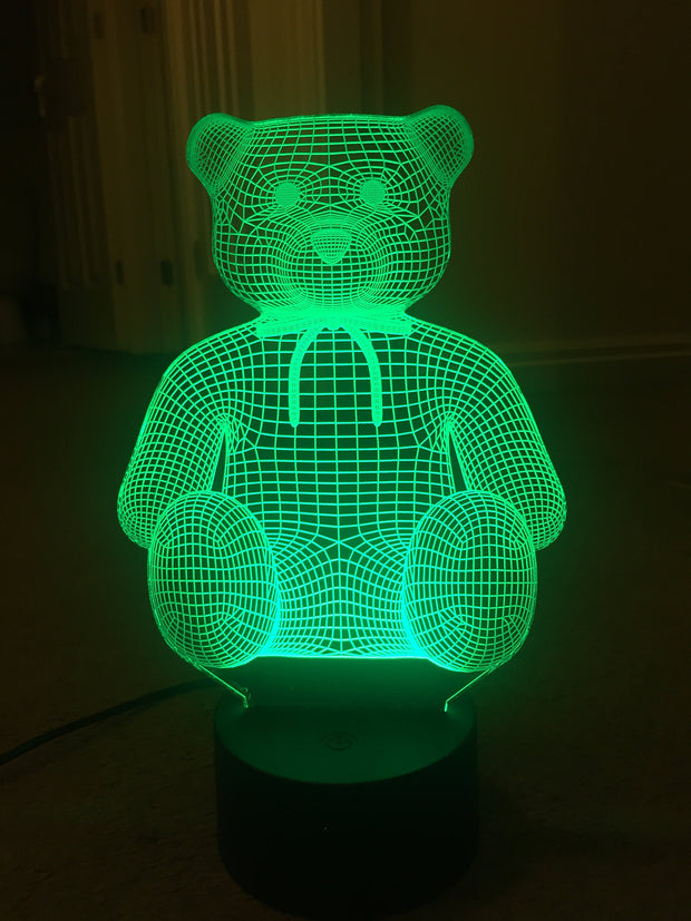 Teddy Bear,Personalized 3D Illusion ,Smart APP Control Bluetooth,Music,7&16M Color Mobile App,Night Light Can be personalised