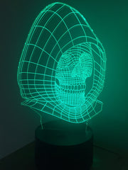 Skull with hoodies,Smart APP Control 3D Optical Illusion Night Light Bluetooth,Music,7&16M Color Mobile App,Can be personalised