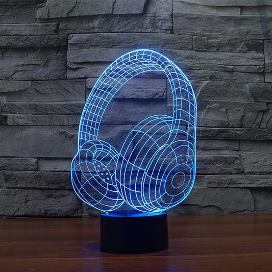 Headphones,3D Illusion Smart APP Control 3D Illusion Night Light Bluetooth,Music,7&16M Color Mobile App,Made in UK,Personalized Led light