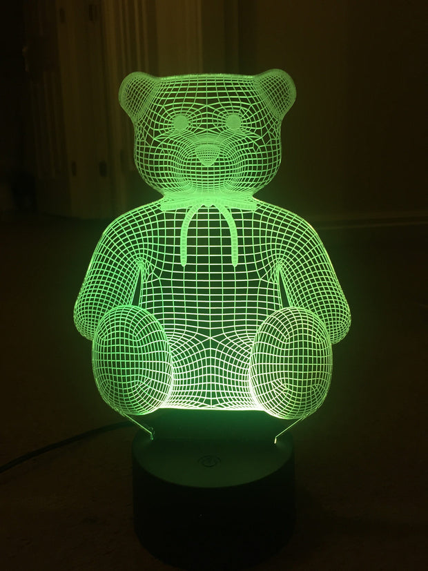 Teddy Bear,Personalized 3D Illusion ,Smart APP Control Bluetooth,Music,7&16M Color Mobile App,Night Light Can be personalised