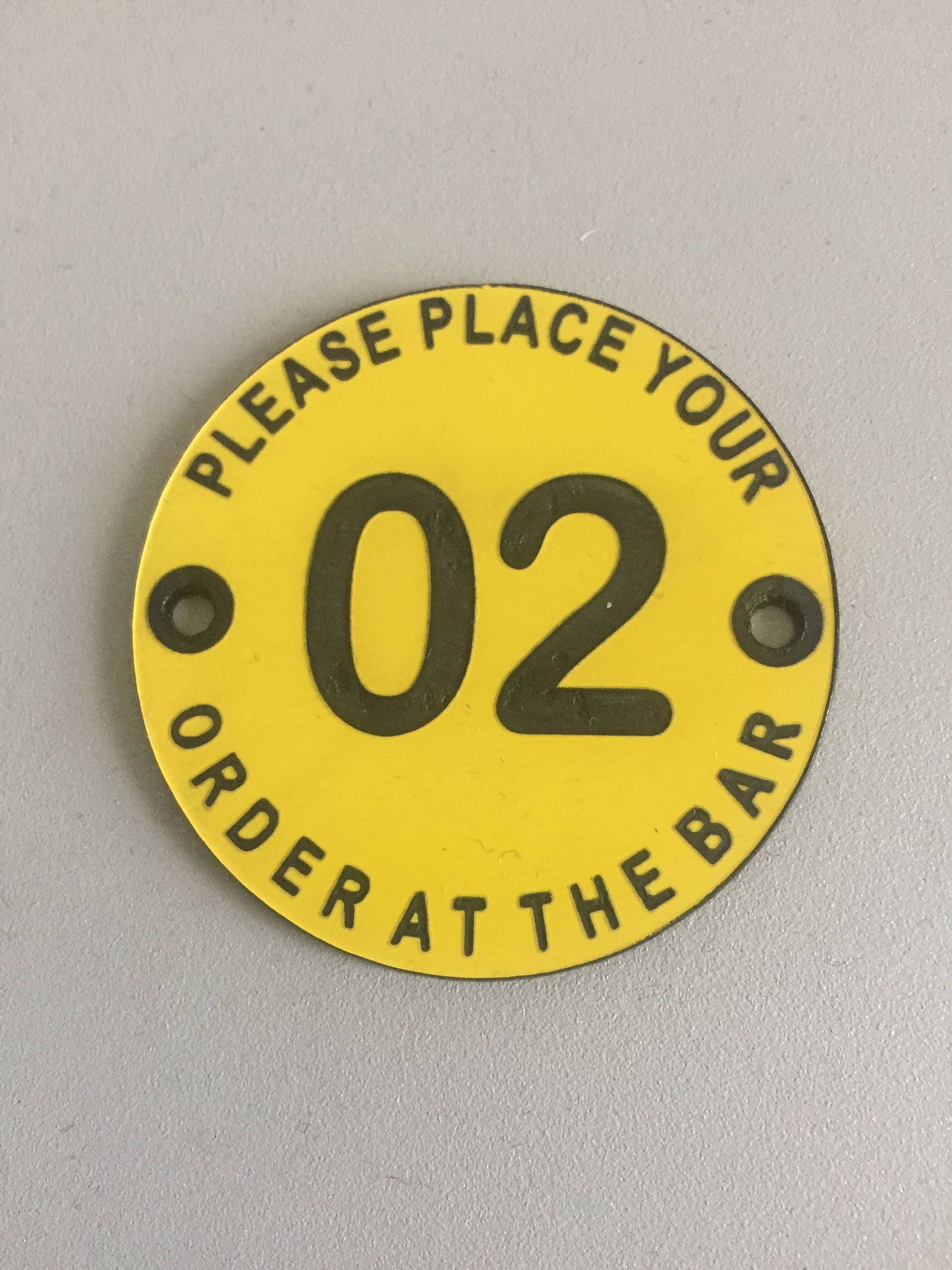 10 X Engraved, Please Place your order 60 mm,Table Numbers, Hotels, Restaurants, Pubs, Clubs