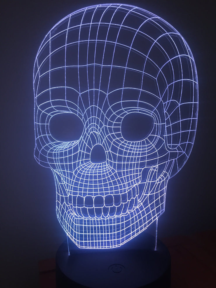 Skull Head Smart APP Control 3D Illusion Night Light Bluetooth,Music,7&16M Color Mobile App,Can be personalised ,Made in UK