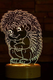 Cute Hedgehog,Personalized 3D Illusion Smart APP Control 3D Illusion Night Light Bluetooth,Music,7&16M Color Mobile App,Made in UK