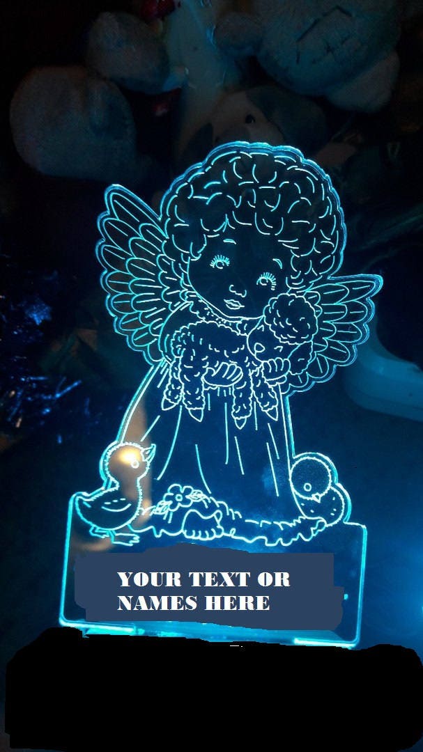 Little Angel, 3D Illusion Smart APP Control 3D Illusion Night Light Bluetooth,Music,7&16M Color Mobile App,Made in UK