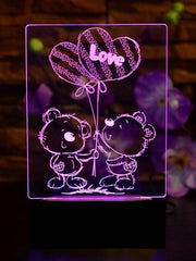 Bears in love,Personalized 3D Illusion Smart APP Control 3D Illusion Night Light Bluetooth,Music,7&16M Color Mobile App,Made in UK