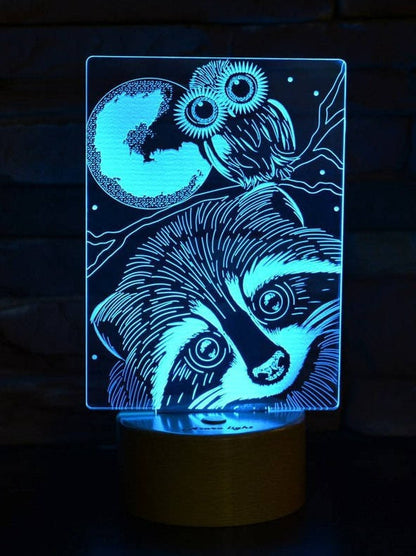 Cute Animals 3D Illusion Smart APP Control 3D Illusion Night Light Bluetooth,Music,7&16M Color Mobile App,Made in UK