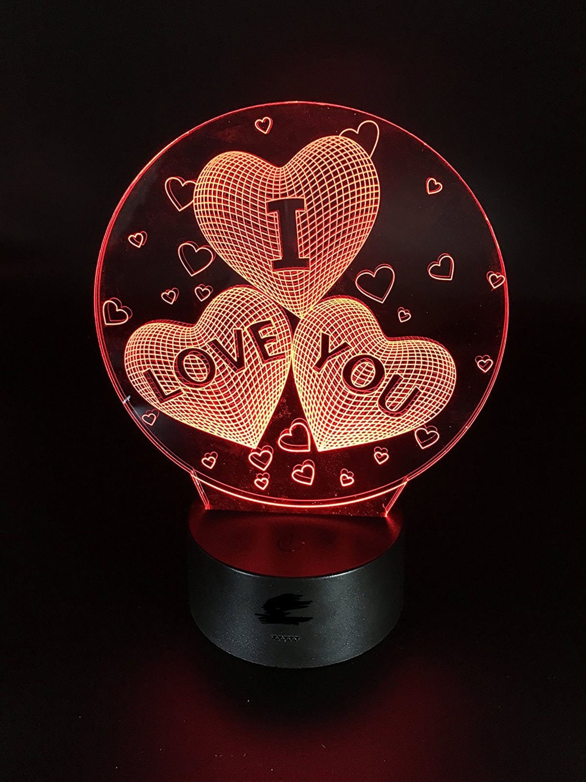 I love you,All occasion gift, 3D Illusion Smart APP Control 3D Illusion Night Light Bluetooth,Music,7&16M Color Mobile App,Made in UK