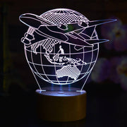 Fly the World Earth Globe,Personalized 3D Illusion Smart APP Control 3D Illusion Night Light Bluetooth,Music,7&16M Color Mobile App