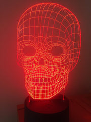 Skull Head Smart APP Control 3D Illusion Night Light Bluetooth,Music,7&16M Color Mobile App,Can be personalised ,Made in UK