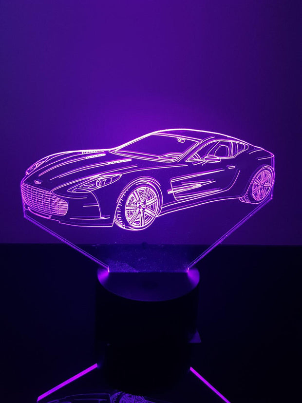 Aston Martin, 3D-Illusion Smart APP Control 3D-Illusion-Nachtlicht Bluetooth, Musik, 7 &amp; 16M Color Mobile App, Hergestellt in Großbritannien