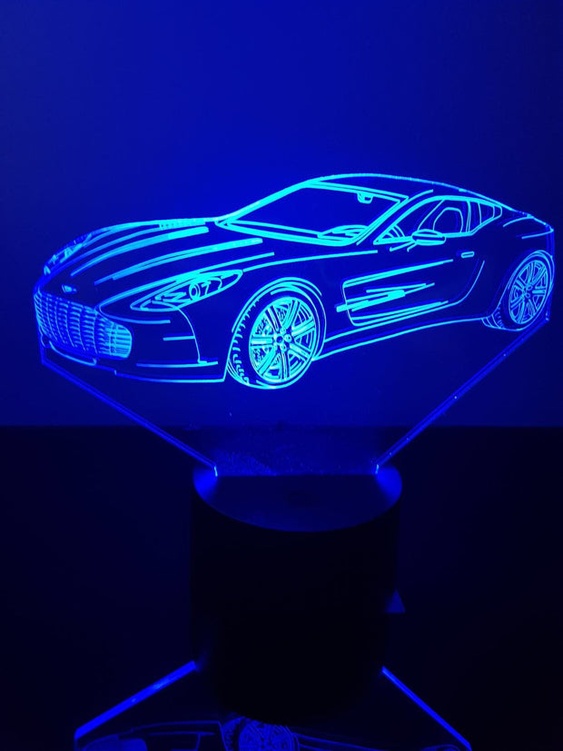 Aston Martin, 3D-Illusion Smart APP Control 3D-Illusion-Nachtlicht Bluetooth, Musik, 7 &amp; 16M Color Mobile App, Hergestellt in Großbritannien