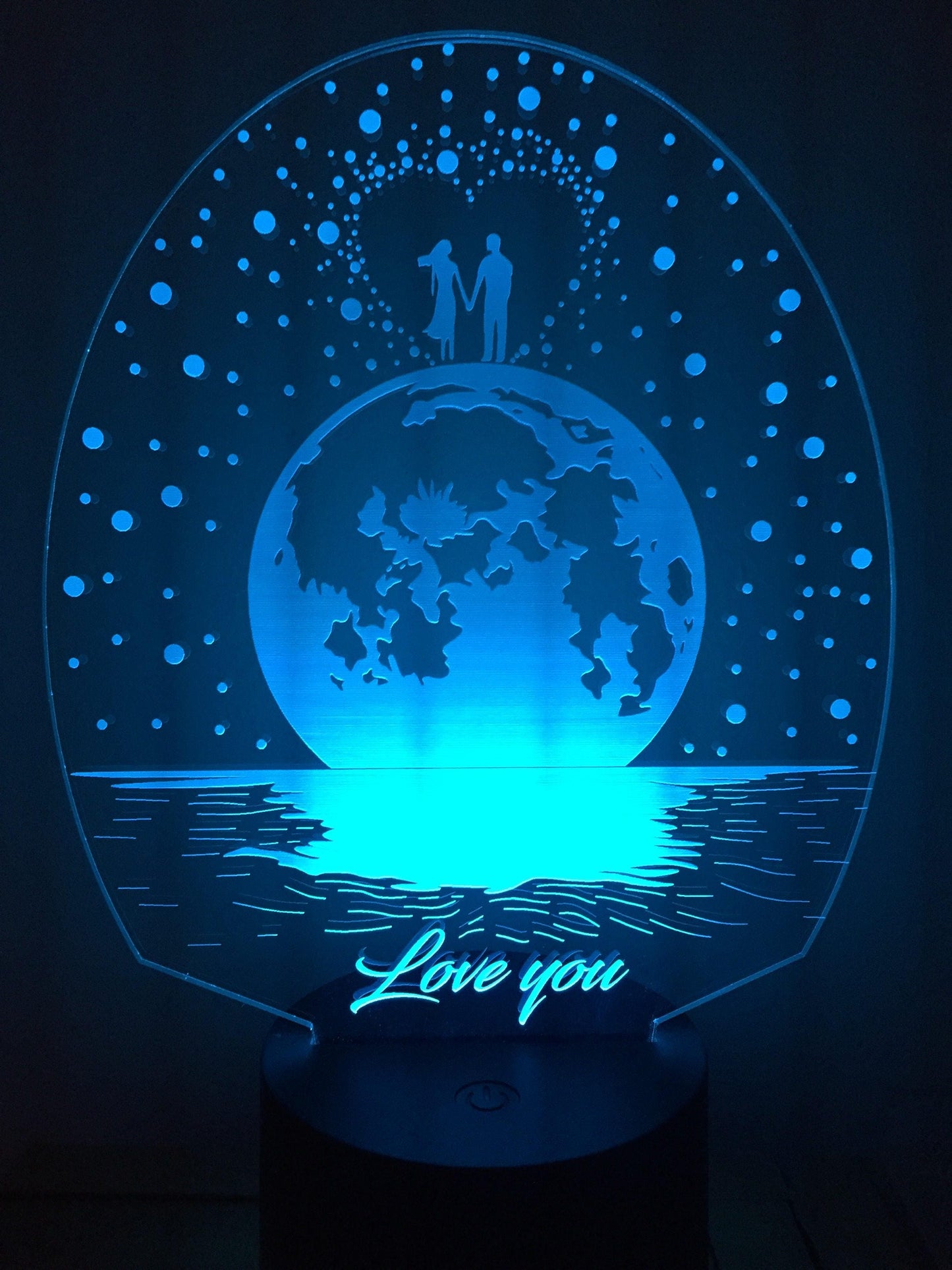 Love you Personalized 3D Illusion Smart APP Control 3D Illusion Night Light Bluetooth,Music,7&16M Color Mobile App