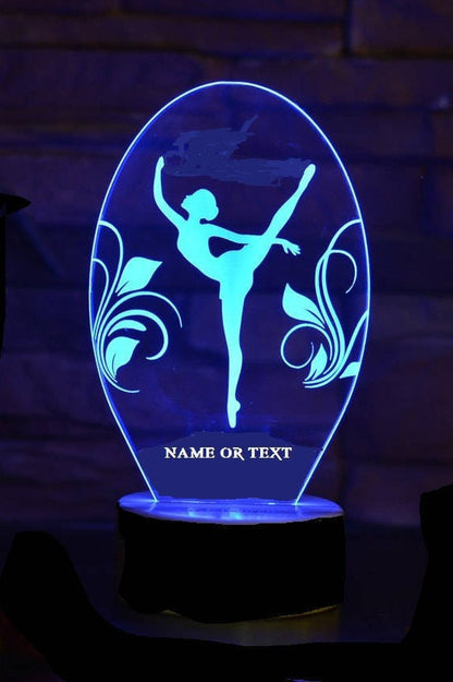 Gymnast Girl Personalisierte 3D-Illusion Smart APP-Steuerung 3D-Illusion Nachtlicht Bluetooth, Musik, 7 &amp; 16M Farbe Mobile App, Hergestellt in Großbritannien