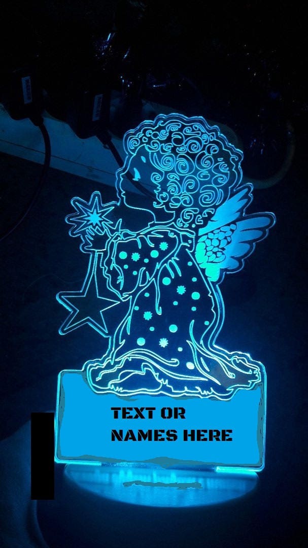 Little Angel, 3D Illusion Smart APP Control 3D Illusion Night Light Bluetooth,Music,7&16M Color Mobile App,Made in UK