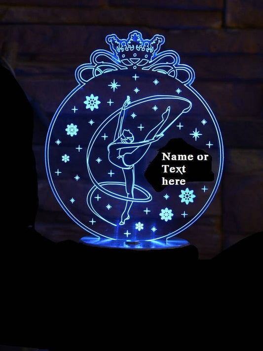 Gymnast Girl, 3D Illusion Smart APP Control 3D Illusion Night Light Bluetooth,Music,7&16M Color Mobile App,Made in UK