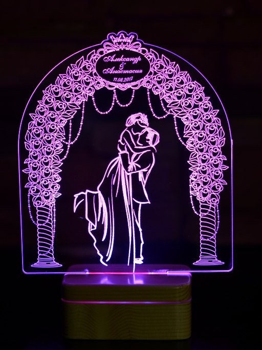 Lovers ,Wedding,3D Illusion Smart APP Control 3D Illusion Night Light Bluetooth,Music,7&16M Color Mobile App,Made in UK