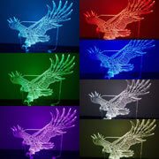 Eagle,Smart APP Control 3D Illusion Night Light Bluetooth,Music,7&16M Color Mobile App,Can be personalised ,Made in UK