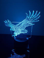 Eagle,Smart APP Control 3D Illusion Night Light Bluetooth,Music,7&16M Color Mobile App,Can be personalised ,Made in UK