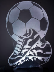 Soccer ball and shoes 3D Illusion Smart APP Control 3D Illusion Night Light Bluetooth,Music,7&16M Color Mobile App,Made in UK