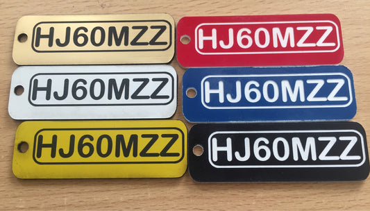 Number plate Key ring laser engraved with your text,car number plate