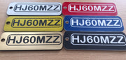 Number plate Key ring laser engraved with your text,car number plate