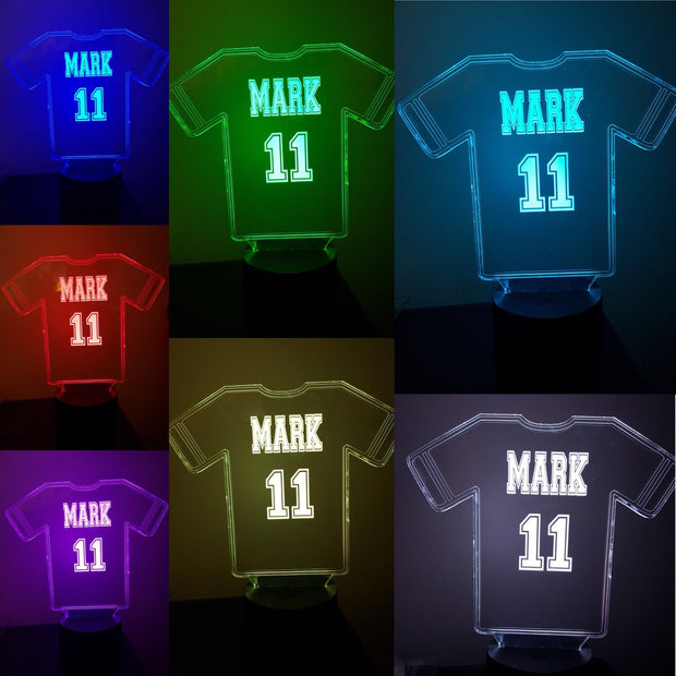 Soccer,Fotballer T-shirt 3D Illusion Smart APP Control 3D Illusion Night Light Bluetooth,Music,7&16M Color Mobile App,Made in UK