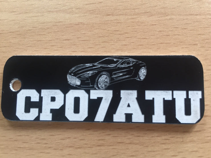 Number plate Key ring laser engraved with your text,car number plate